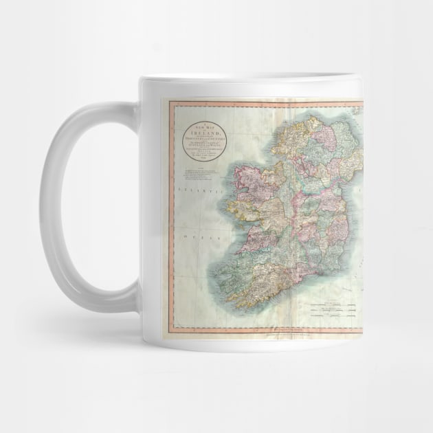 Vintage Map of Ireland (1799) by Bravuramedia